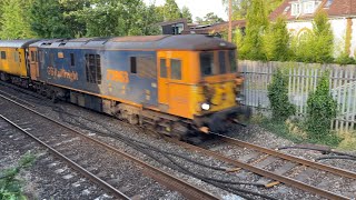 Class 73  73963  73962  Network Rail PLPR Test Train  GB Railfreight GBRf [upl. by Ahsetel]