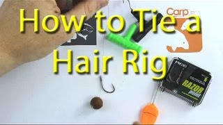 How to tie a basic hair rig for carp fishing [upl. by Ongineb]