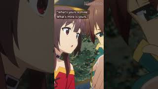 quotNow Im Youquot Shorts NimemoShorts KonoSuba Kazuma Megumin Darkness Aqua anime [upl. by Kaczer]