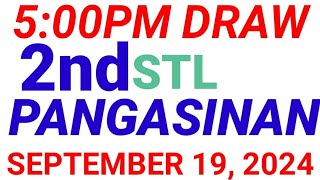 STL  PANGASINAN September 19 2024 2ND DRAW RESULT [upl. by Kapor106]