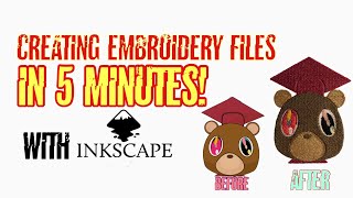 How to Use Inkscape amp Inkstitch to Design Custom Embroidery IN 5 MINUTES [upl. by Iris]