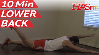 10 Minute Lower Back Workout  HASfit Lower Back Exercises  Strengthen Lower Back Workouts [upl. by Etteroma]