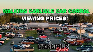 Antique car prices Walking and talking the Fall Carlisle 2024 car corral [upl. by Ardnwahs]