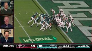 TUSH PUSH ALERT 🚨 Matt Ryan on the PERFECT PREDICTION BOARD after Eagles TD  ManningCast [upl. by Anasxor]