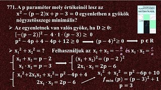 MÁSODFOKÚ PARAMÉTERES EGYENLETEK MEGOLDÁSA [upl. by Myrilla]