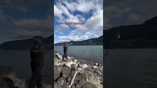 Plunking for spring salmon in the drano lake Wa pnw fishing outdoors river salmon [upl. by Hteb340]