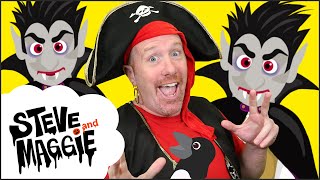 New Halloween Haunted House Spooky Party for Kids from Steve and Maggie  Wow English TV [upl. by Allerbag]