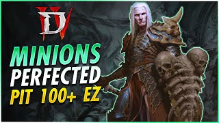 BEST Necromancer Build Pit 100 Minions Perfected Endgame Guide  Diablo 4 Season 4 [upl. by Aisor33]