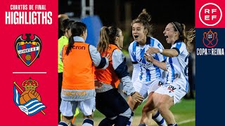 RESUMEN I Cuartos de final I Levante UD 12 Real Sociedad I Copa de La Reina 2324 [upl. by Raveaux811]