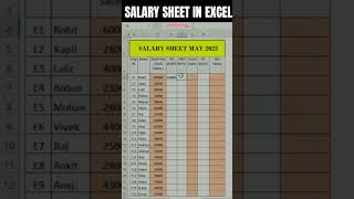 Make a Salary Sheet in Excel in 5 Minutes or Less  ComputerGuruTricks [upl. by Ojillek]