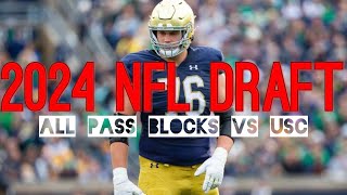 NFL Draft Film Joe Alt Vs USC All Pass Blocks [upl. by Elimay]