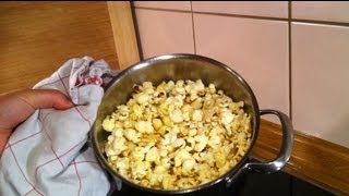 Popcorn selber machen im Kochtopf  ein Rezept [upl. by Navap]