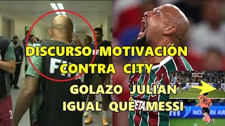 ENFADO FELIPE MELO antes de VS CITY  GOLAZO PECHO a lo MESSI de JULIÁN ÁLVAREZ vs FLUMINENSE [upl. by Thilde]