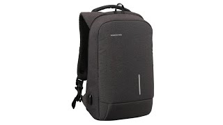 Kingsons Antitheft USB Charging 136156 inch Laptop Backpack Dark Gray [upl. by Enajharas]