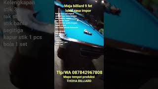 JUAL MEJA BILLIARD 9 FET LOKAL RASA IMPOR HARGA NYAMAN DI KANTONG [upl. by Imehon]