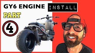 Honda Ruckus GY6 Engine install Part 4 BUILD SERIES [upl. by Dnalon]