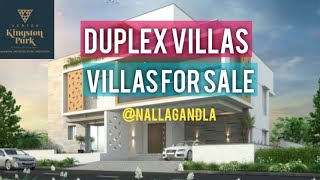 Duplex Villas for Sale  Vertex Kingston Park  Nallagandla  Luxury villas for sale in Nallagandla [upl. by Drewett]