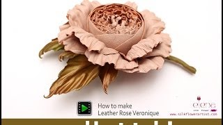 How no make silk flowers  Leather rose [upl. by Enoek]