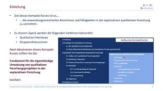1 Einleitung zum Kompaktkurs Qualitative Forschung [upl. by Anawal]
