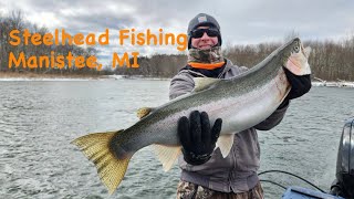 Steelhead Fishing Manistee Michigan [upl. by Olemrac]