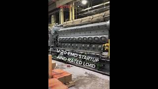 awesome huge V20 EMD Generator Engine Start 👆 EMD diesel marine huge tdi viralshorts [upl. by Argella]