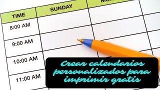 Crear calendarios personalizados gratis y online para el 2023 [upl. by Darum608]