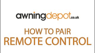 Awning Depot How to pair Remote Control [upl. by Yborian]