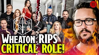 Critical Role 🔥UNDER FIRE 🔥From Wil Wheaton [upl. by Doroteya]