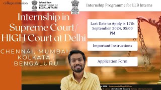 LBB INTERNSHIP  LAW INTERNSHIP DEPRATMENT OF LEGAL AFFAIRS  Internship Programme for LLB Interns [upl. by Ibocaj159]