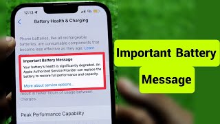 iPhone  Important Battery Message Your batterys health is significantly degraded Problem [upl. by Yadrahc]