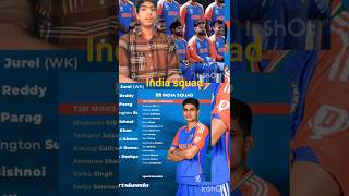 India vs zimbabwe India team final squadindia final teamcricket 2024squadshort video [upl. by Namsu]