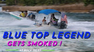 BLUE TOP LEGEND GETS SMOKED  BOCA RATON INLET  CUSTOM YACHT SHIRTS [upl. by Bostow]