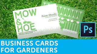 How To Design A Landscape Gardener Business Card In Adobe Photoshop  Solopress Video Tutorial [upl. by Asteria518]