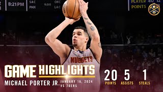 Michael Porter Jr Full Game Highlights vs 76ers 🎥 [upl. by Craig597]