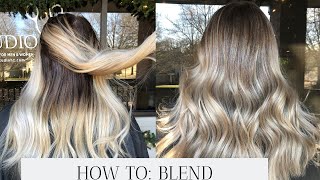 REVERSE BALAYAGE  HOW TO CONVERT ALL OVER BLONDE TO DIMENSIONAL BALAYAGE [upl. by Annamaria]