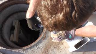 Installing Effluent Filter on septic tank with Risers [upl. by Whiney]