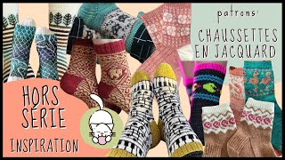 Patrons Tricot Chaussettes en Jacquard 🧶 HORS SERIE Inspiration [upl. by Mignonne165]