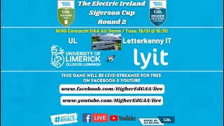 UL v LyIT  Electric Ireland Sigerson Cup Rd 2 [upl. by Ecyarg]