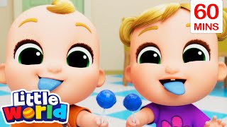 Color Lollipop Song  60 Minutes of Kids Songs amp Nursery Rhymes by Little World [upl. by Meggs]