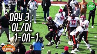 2024 Senior Bowl Coverage Day 3  OLvsDL  American Team 1 on 1 [upl. by Snashall]