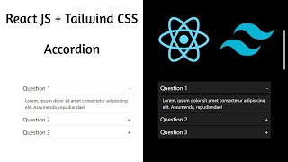 Accordion Tutorial  React JS Tailwind CSS  Custom Accordion Component  Build your own Accordion [upl. by Yelnoc]