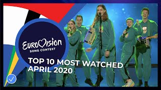 TOP 10 Most watched in April 2020  Eurovision Song Contest [upl. by Adnolat]