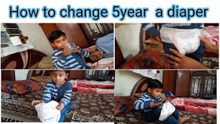 How to change a daiper 5 year boy 5year daiper change change daiper change DuckyBhai [upl. by Lilith]