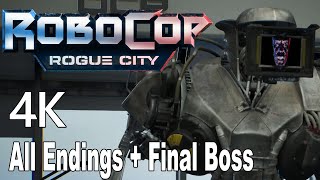 RoboCop Rogue City All Endings and Final Boss 4K [upl. by Tacy514]