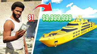 BUYING THE CHEAPEST VS MOST EXPENSIVE BOAT IN GTA 5 [upl. by Nitsid]