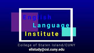 Learn English at the College of Staten Island  ELI courses and calendar [upl. by Silvan294]