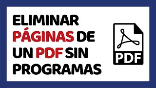 Cómo Eliminar Páginas de un PDF Sin Programas [upl. by Anahsed911]