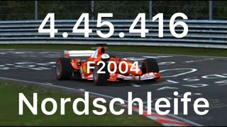 Ferrari F2004 Nordschleife 445416 Assetto Corsa amp Wheel Cam [upl. by Ayerim190]