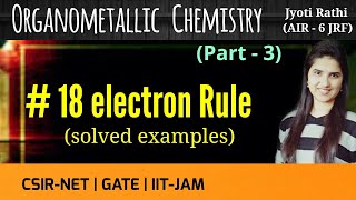 18 electron rule for organometallic compoundsOrganometallic chemistryinorganic chemistry CSIRNET [upl. by Wehner]