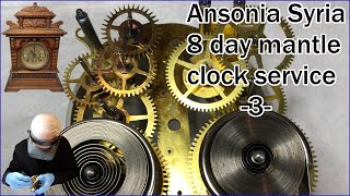 Rare 1880s Ansonia Syria 8 day mantle clock service  Part 3 [upl. by Ahsauqram]